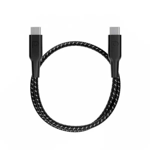 POWEROLOGY BRAIDED USB-C TO USB-C CABLE PD 60W | 30CM | BLACK